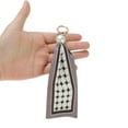 thumbnail image 4 of Unique Bargains 1 Pc Fashion Pearl Scarf Plaid Print Handbag Charm Bag Accessories Gray, 4 of 5