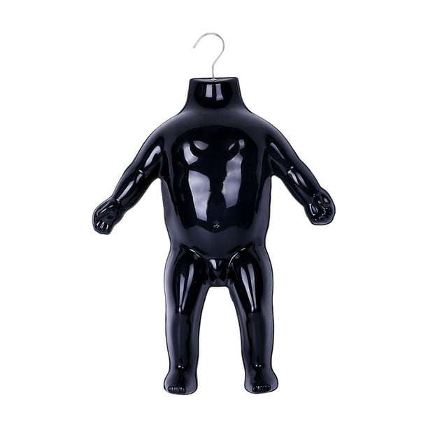 Mannequin Body Manikin exhibición con pantallas de simulación de manos y pies Manifes, maniquí de niño duro, forma de vestido para niños para ventanal Negro