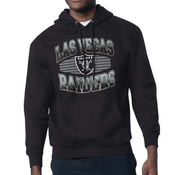 Men's Starter Black Las Vegas Raiders Team Grit Graphic Hoodie