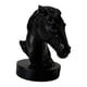 thumbnail image 5 of Estatua de cabeza de caballo, figura coleccionable, deportes ecuestres, escultura animal sencilla Negro, 5 of 9