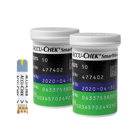Accu-Chek Smart View Blood Glucose Test Strips, 100 Ct