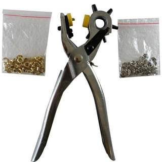 Kurtzy Eyelet Hole Punch Pliers Kit With 100 Eyelets 16cm/6.3 Inch Leather  Belt Grommet Tool 