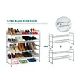 2-Tier Stackable Shoe Rack, Wire Shelf Organizer for Entryway Closet ...