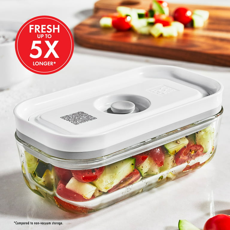 Fresh Edge 8-Piece Vacuum Sealed Food Storage Containers - Bed