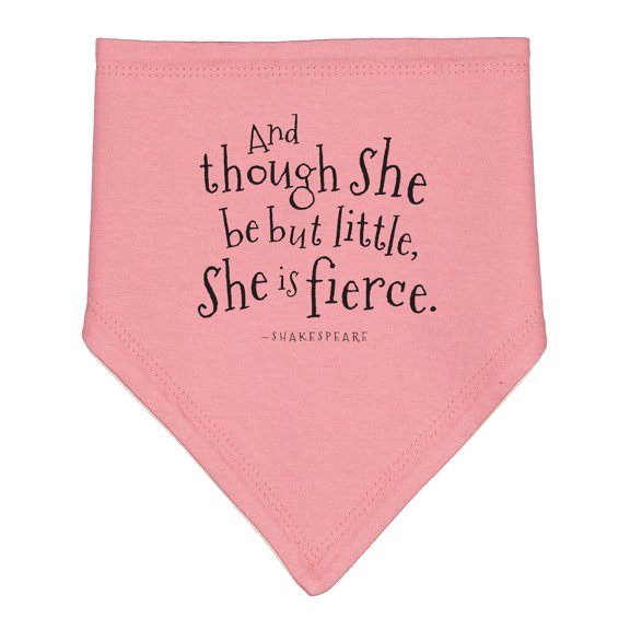 Inktastic Though She Be but Little Shakespeare Quote Baby Bandana Bib