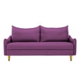 thumbnail image 4 of Liangfu Mid - Century Modern Upholstered Sofa with Gold Legs, Comfortable Loveseat for Living Room, Bedroom Purple, 4 of 8