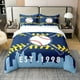 thumbnail image 1 of 100% Algodón Orgánico Funda Nórdica King para Hombres,Juego de Cama para Niños Béisbol, 1 of 7