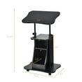 thumbnail image 2 of Gymax Chariot de Bureau pour Ordinateur Portable Assis-Debout Mobile à Roulettes Hauteur Réglable avec Rangement Noir, 2 of 10