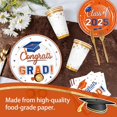 thumbnail image 2 of Graduation Party Supplies Tableware Set - 200 Pcs Black Gold Graduation Plates and Napkins Class of  Disposable Dinnerware for College High School Congrats Graduation Party favors, Serve 50-wpp, 2 of 10