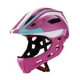 thumbnail image 3 of Colaxi Casque de Vélo pour Enfants Casque de Cyclisme Casque Intégral Équipement de Protection Casquette Résistante aux Impacts Casque de Vélo de Montagne pour Planche à Roulettes BMX Rouge Rose, 3 of 8
