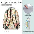 thumbnail image 5 of Butterfly and Flower Pink Pattern Backpack for School, Cute School Bag with Adjustable Shoulder Straps and Padded Back, 15.3"x11"x7.1", 5 of 5