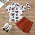 thumbnail image 2 of Baby Boy's Clothing Boys 2PCS Shorts Set Kids Summer Cow Printed Short Sleeve Sports 3 6 12 18 24 Months 3T T-shirt Tops+Shorts Outfits School Wear Shirt and Jogger 2-Piece, 2 of 6