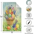 thumbnail image 5 of Watercolor Basket Easter Eggs Tulips Willow Tree on The Grass Kitchen Dish Towels Set of 4 Absorbent Hand Towels, Lint-Free 18"x28" Dishcloths Fast Drying for Cooking Baking Home Clean, 5 of 7