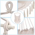 thumbnail image 6 of IVV Tassel Hammock Chair Hanging Rope Swing, Beige Cotton Boho Macrame Hanging Chair with 2 Pillows and Galvanized Iron Support Bar for Bedroom Patio Balcony Front Porch, Max 198LBS, 6 of 8