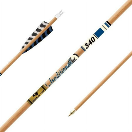 Gold Tip Traditional XT Arrows 600 5 Barred Feathers - 6/Pack