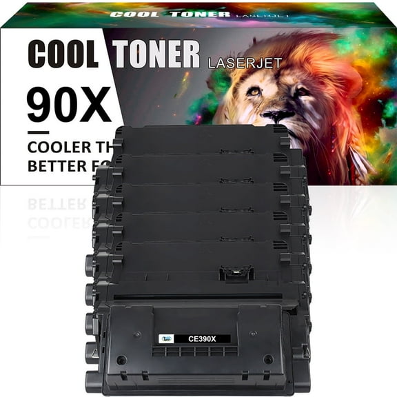 Cool Toner Compatible Toner Replacement for HP CE390X LaserJet Enterprise M4555 MFP series LaserJet Enterprise 600 M602 series 600 M603n M603dn Printer Ink (Black,5-Pack)