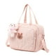 thumbnail image 3 of Bolso de mano reutilizable con compartimento para pañales, elegante bolsa de maquillaje tipo momia, bolsa de almacenamiento Rosa, 3 of 9