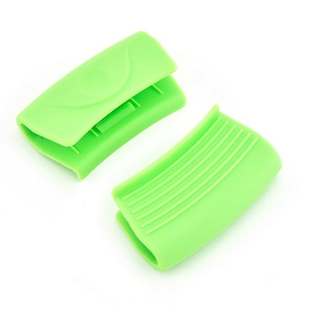 

2X Silicone Pot Handle Grip Heat Resistant Cookware Handle Covers Kitchen Parts