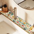 thumbnail image 2 of Yayeee Faucet Mat for Kitchen Sink 14.7" Diatomite Long Splash Guard Pad, Floral Animals, 2 of 7