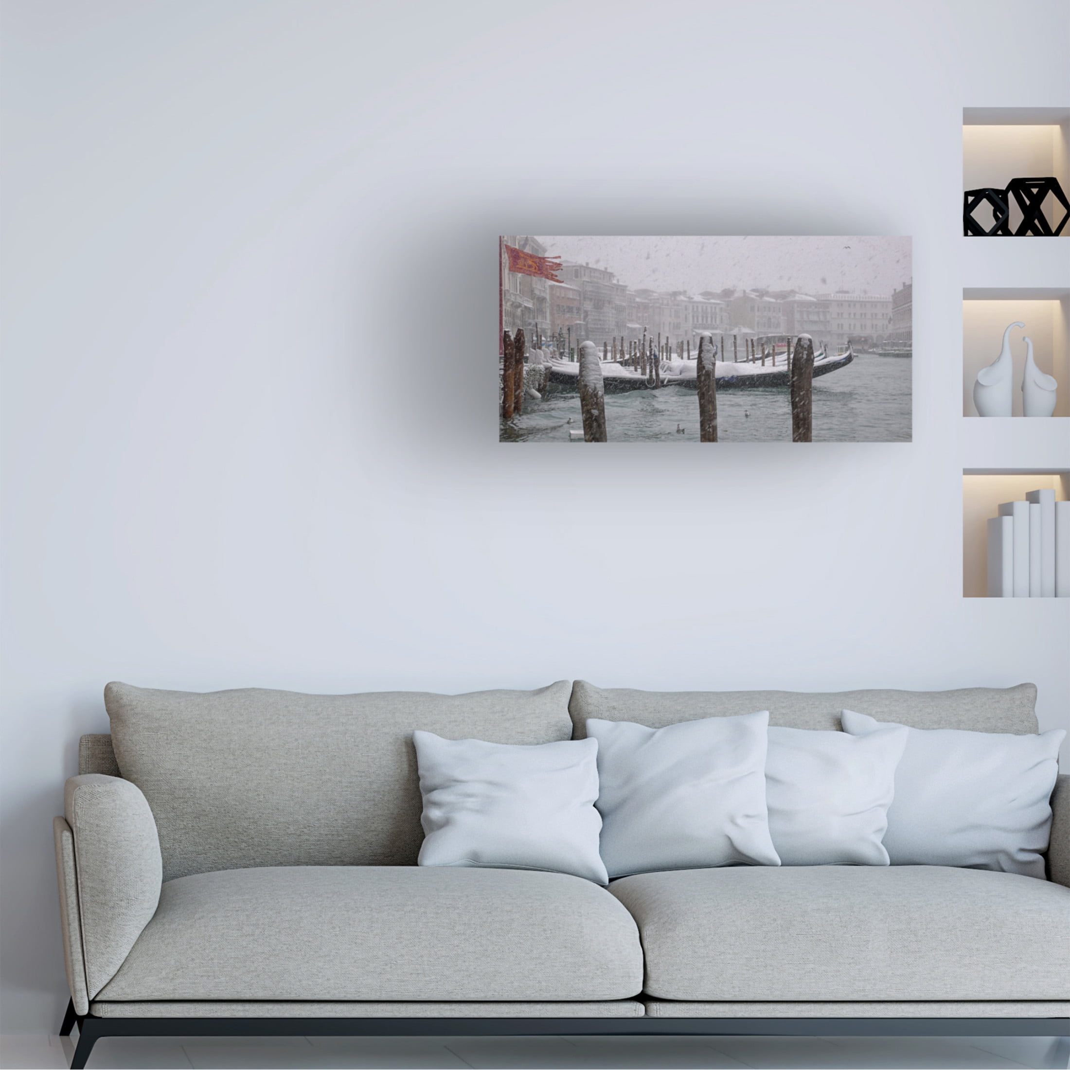 Canvas Wall Art - Izabella Vegh 'Nevica 2' Wall Art for Living Room, Bedroom, or Office Décor by Trademark Fine Art - 32 x 16 Inches