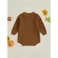 thumbnail image 4 of Suealasg Newborn Baby Girl Boy Thanksgiving Sweater Romper Long Sleeve Turkey Knitted One Piece Bodysuit 3 6 9 12 18 Months Infant Thanksgiving Clothes, 4 of 7
