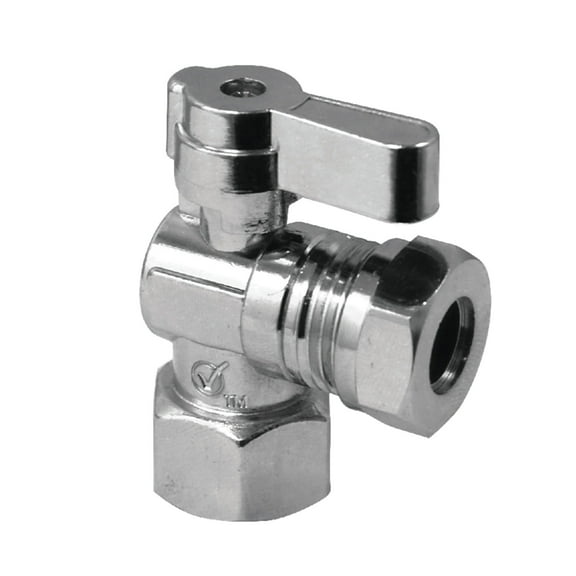 Kingston Brass KF4410 1/2" FIP x 1/2" or 7/16" Slip Joint Angle Stop Valve, Polished Chrome