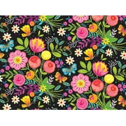 Pack of 1, Flower Shower Wrapping Paper 30" x 417', Half Ream Roll for Celebration, Party, Holiday, Birthday and Events, Made in USA