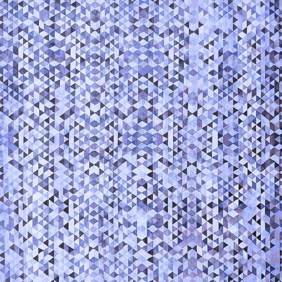 Ahgly Company Indoor Square Abstract Blue Modern Area Rugs, 8' Square