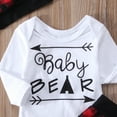 thumbnail image 6 of Newborn Baby Kids Boy Girl Baby Bear Romper Tops Jumpsuit Red Plaid Pants Fashion Clothes Outfits, 6 of 8