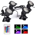 thumbnail image 1 of SHAR Color Changing Spotlight, 12W LED Underwater Fountain Light, IP68 Waterproof Pond Light Halloween Diving Spotlight, Dimmable Color Memory Garden Lawn Channel, 4 Sets (US Standard), 1 of 5