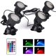 thumbnail image 1 of Foco que cambia de color, luz de fuente subacuática LED de 12 W, luz de estanque impermeable IP68 Foco de buceo de Halloween, canal de césped de jardín con memoria de color regulable, 4 juegos (estándar de EE. UU.) Sincero Electrónica, 1 of 5