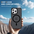 thumbnail image 3 of ShellTech Strong  for iPhone 14 Pro Magnetic & Lens Stand Case [Mil-Grade Protection][Adjustable Kickstand] Translucent Slim Hard Back Soft Edge,Black, 3 of 9