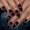 JP3419 [Glue model], variant on New Halloween wear armor cross-border foreign trade spider flash manicure short almond press on nails