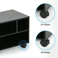 thumbnail image 5 of FITUEYES Mobile Under Desk Printer Machine Stand Work Cart with Wheels, MDF with Edges Protection, 3 Storage Spaces, 5 of 8