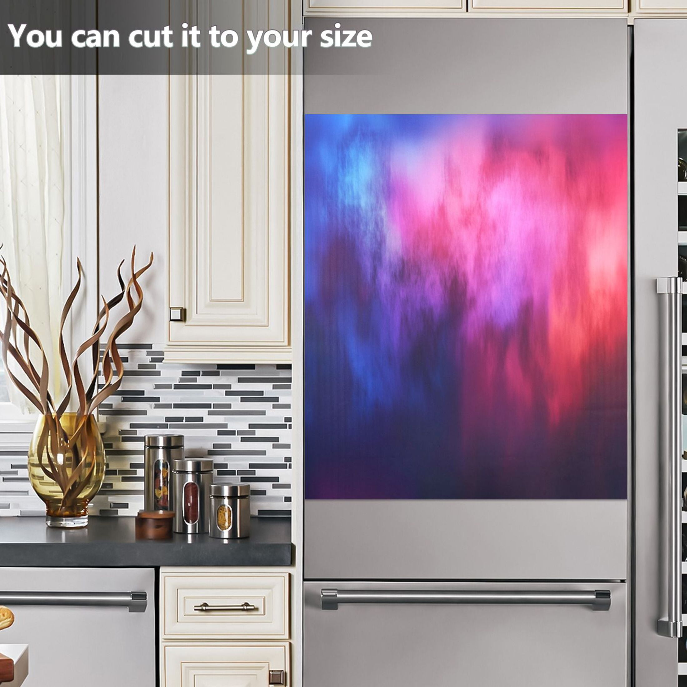 Dishwasher Magnetic Sticker 23x26 Inch Refrigerator Magnetic Sticker Washing Machine Magnetic Sticker Kitchen Panel Magnetic Sticker Home Decor Pretty Red Blue
