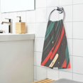 thumbnail image 3 of Yayeee 100% Cotton Hand Towels for Bathroom 16" x 28" Soft Absorbent Kitchen Towel, Green Stars Abstract, 3 of 7