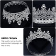 thumbnail image 2 of KAKOWELY 1 pieza elegante tocado de novia con corona de cristal, tocado para vestido de novia., 2 of 4
