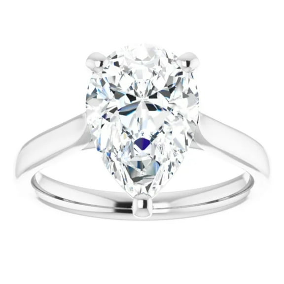 2 Carat Lab Grown Diamond Engagement Ring Pear Shape Solitaire