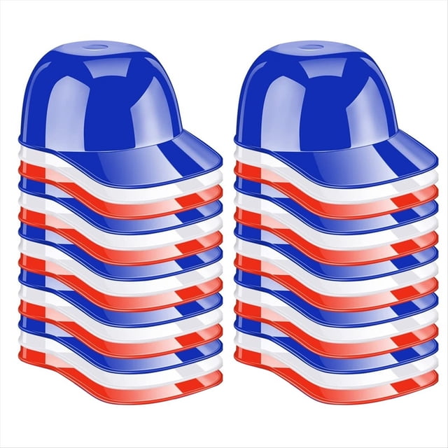 Tazón de Merienda de Helado con Casco de Béisbol, Minitazón de Gorra de Béisbol, Tazón de Chips de Casco para Niños, Casco de Helado, Fiesta, 30 Piezas