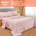 thumbnail image 2 of Floral Printed Sheet Set King Soft Microfiber Botanical Bed Sheets Extra Deep Pocket Pieces, 2 of 7