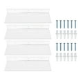 thumbnail image 2 of Wall Clear Acrylic Floating Shelves, Practical Household Lightweight Acrylic Floating Shelves 4 Pack With Installation Tools For Living Room For Cosmetics, 2 of 8