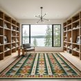 thumbnail image 2 of ODIKA Geometric Century Mid Abstract Motif Southwestern Hallway School Non-Slip Chair-Friendly for Dining Room, Basement, Large Office, 2 of 7