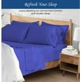 thumbnail image 2 of 100% Egyptian Cotton 400 Thread Count 4 Piece Sheet Set 18 Inch Deep Pocket Color Royal blue Stripe Size Twin, 2 of 5