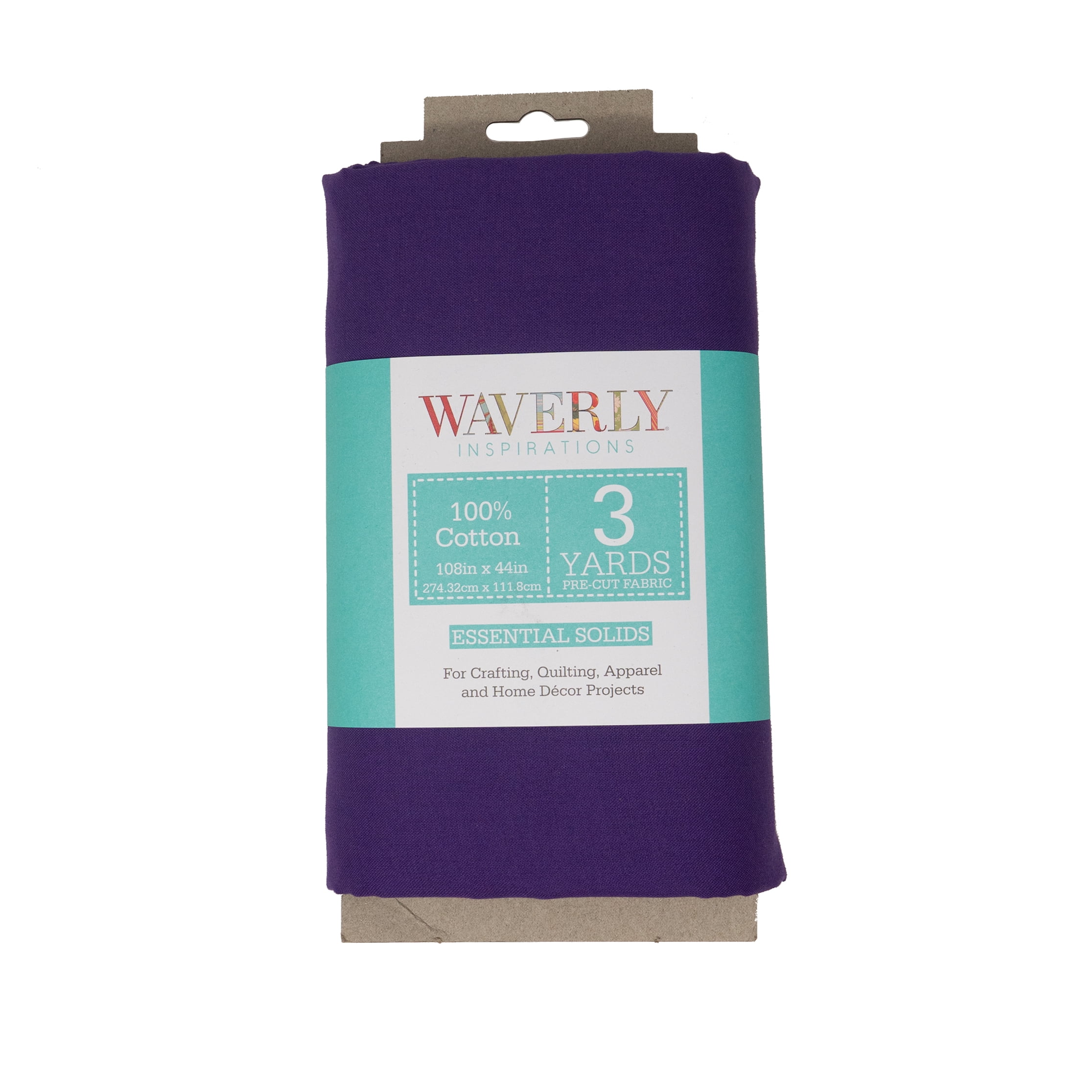 (2 pack) Waverly Inspirations 3 Yard Cut 100% Cotton Solids Fabric, Pansy, 44" Wide for Quilting & Sewing