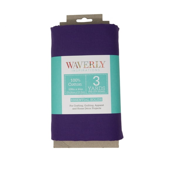 Waverly Inspirations 3 Yard Cut 100% Cotton Solids Fabric, Pansy, 44" Wide for Quilting & Sewing