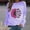 Purple, variant on Womens Sweatshirt Crewneck Long Sleeve Casual Print Loose Sweatshirt Pink 2XL