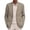 Khaki, variant on Blazer For Men Casual Linen Blend Notched Suit Lapel Single Breasted Blazer One Button Solid Color Unstructured Suit Jacket For Business Casual Daily Wear Army Green L