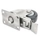 thumbnail image 3 of 2.5in Polypropylene Brake Universal Wheel 304 Stainless Steel Bracket Silent Caster Loading 55kg/121.3lb for Trolley, 3 of 4