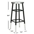 thumbnail image 5 of SAFAVIEH Kenzie Iron Silver Dipped 30" Barstool, Black, 5 of 7