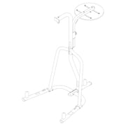Everlast Dual Station Heavy Duty Powder Coated Steel Heavy and Speed Bag Stand, White